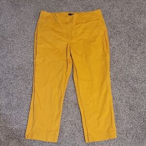 Ann Taylor Factory Cropped Mustard Pants